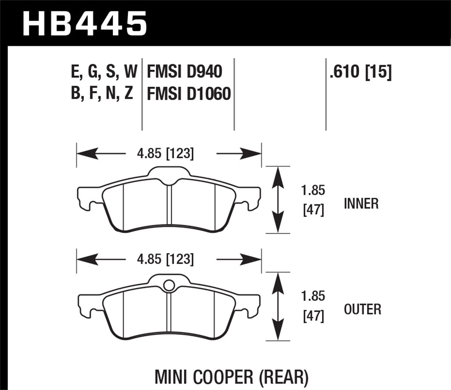 HPS 5.0 Disc Brake Pad