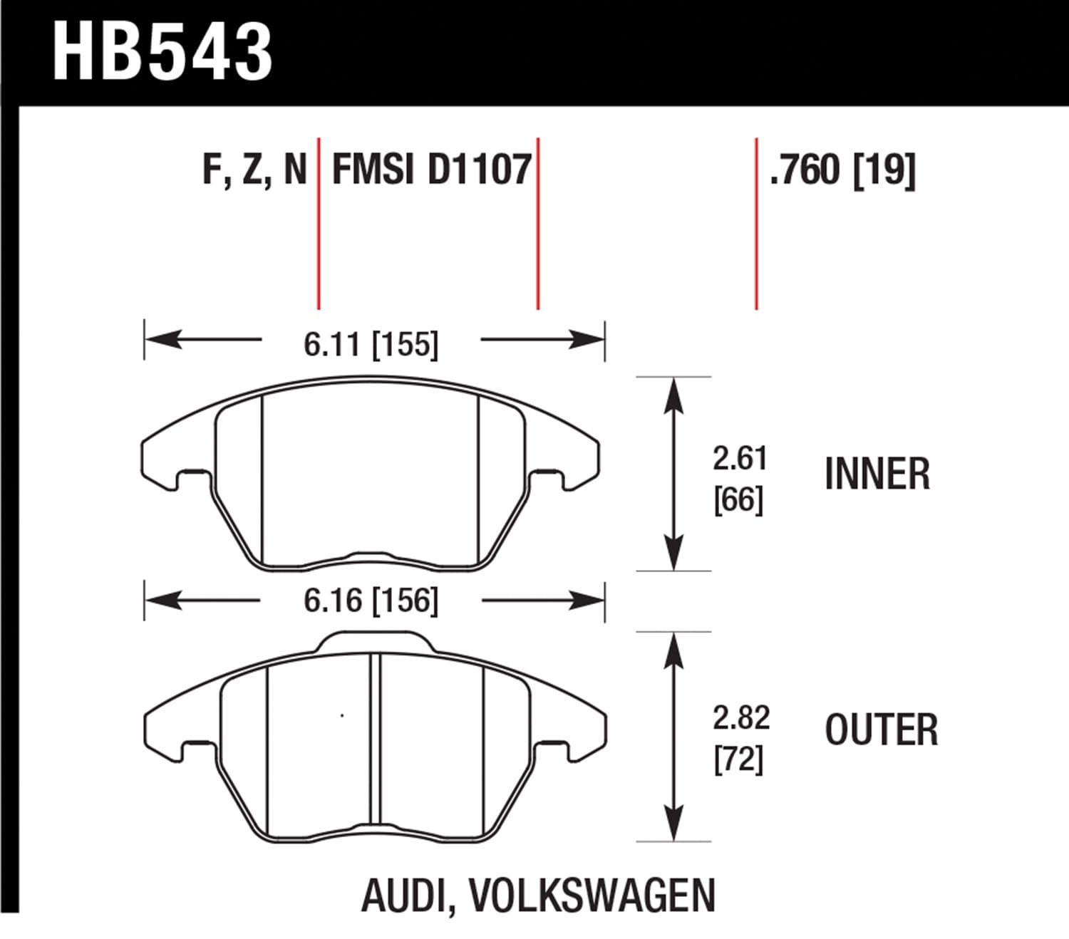 HPS 5.0 Disc Brake Pad