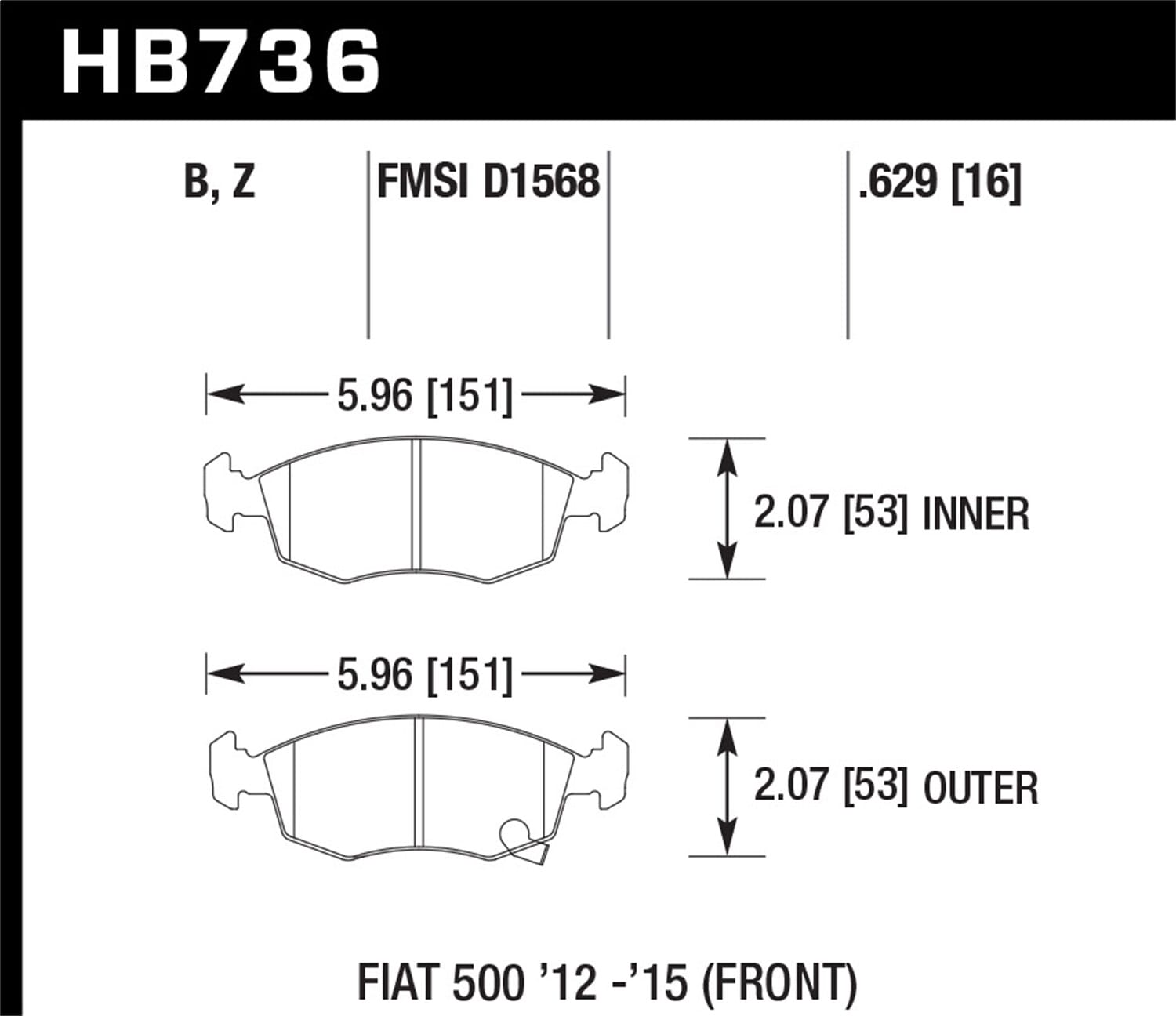 Blue 9012 Disc Brake Pad