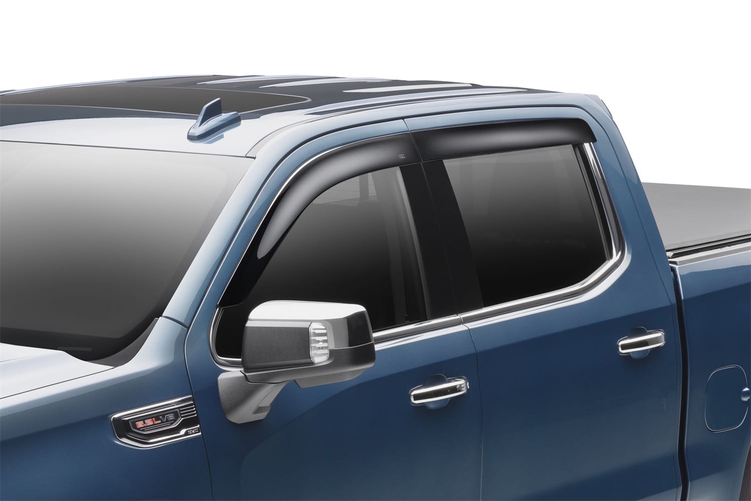 Low Profile Ventvisor Deflector; Smoke; Outside Mount; 4 pc.