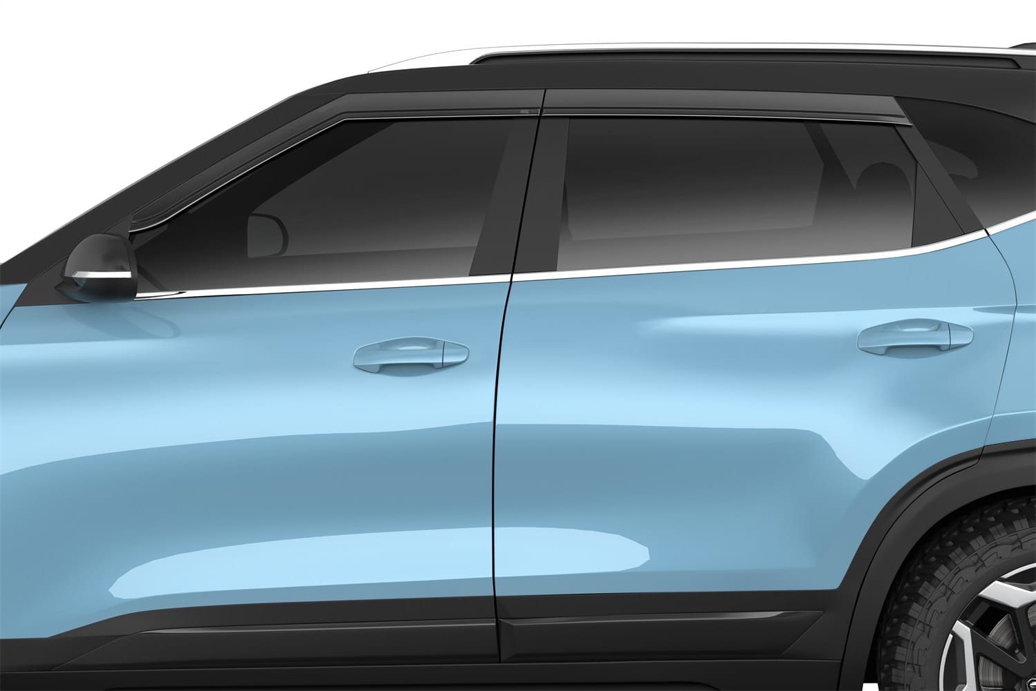 Low Profile Ventvisor Deflector; Smoke; Outside Mount; 4 pc.