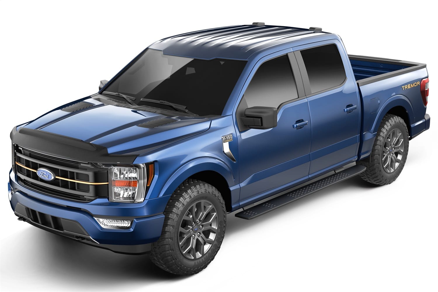 Aeroskin II Hood Protector; Matte Black Low Profile