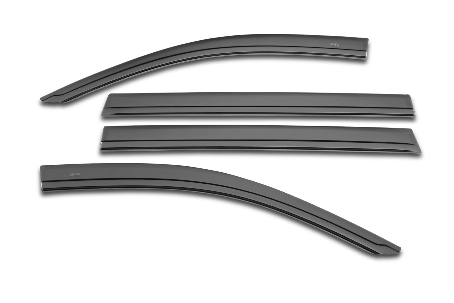Low Profile Ventvisor Deflector; Smoke; Outside Mount; 4 pc.