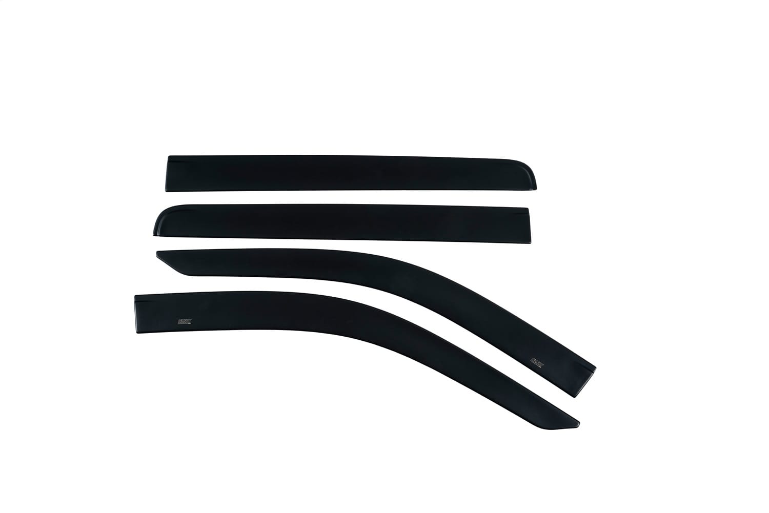 Low Profile Ventvisor Deflector; Matte Black; Outside Mount; 4 pc.
