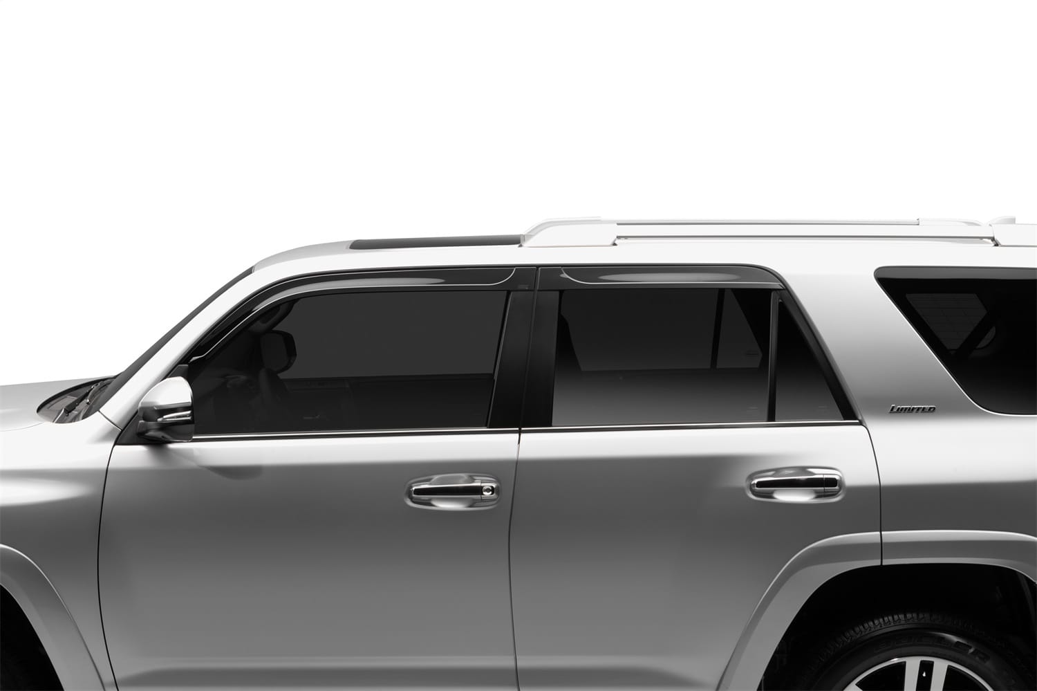 Low Profile Ventvisor Deflector; Smoke; Outside Mount; 4 pc.