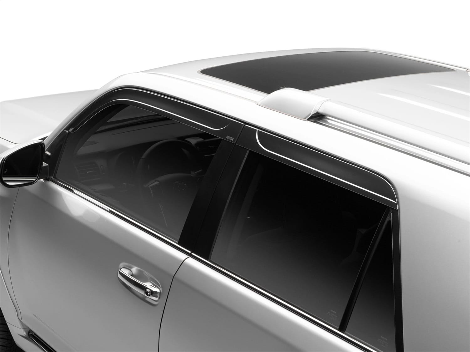 Low Profile Ventvisor Deflector; Smoke; Outside Mount; 4 pc.