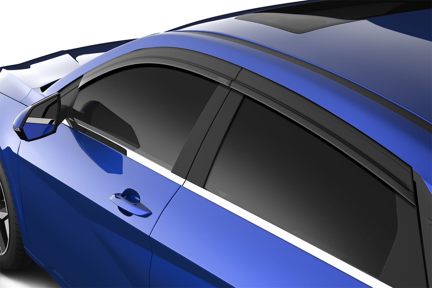 Low Profile Ventvisor Deflector; Smoke; Outside Mount; 4 pc.