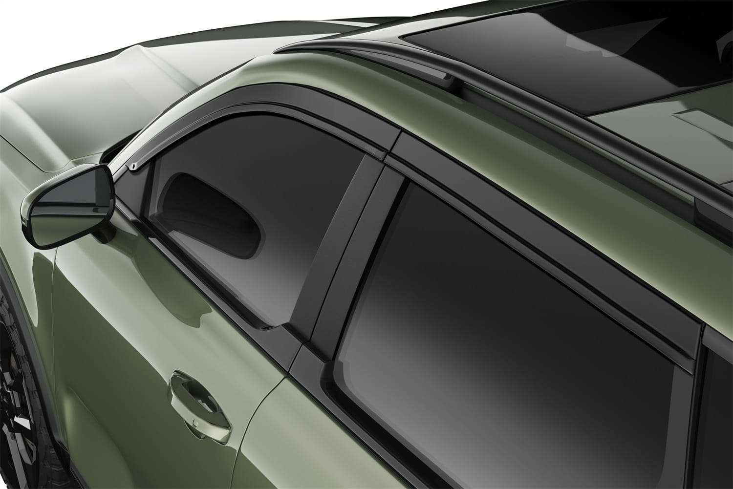 Low Profile Ventvisor Deflector; Smoke; Outside Mount; 4 pc.